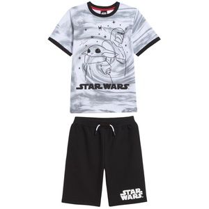 NEW Black/Gray Star Wars “Baby Yoda” 2-Piece Short Set, Size 5/6